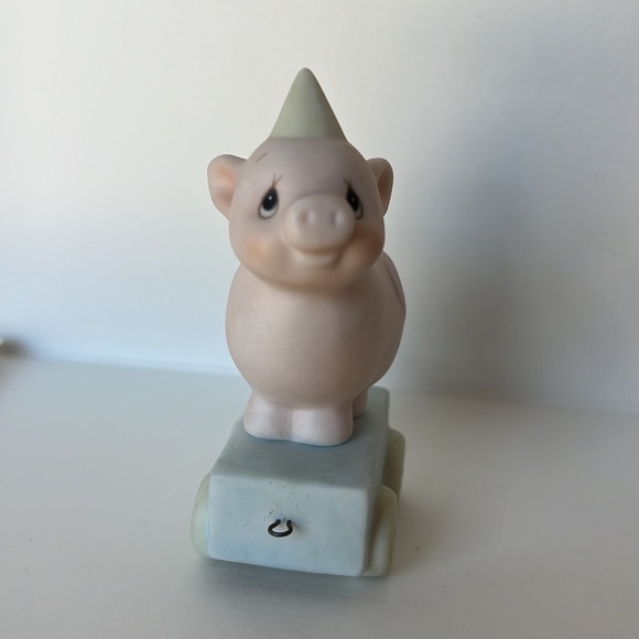 Precious Moments Heaven Bless Your Special Day Year 3 Pig Birthday Train Piece - Picture 4 of 5